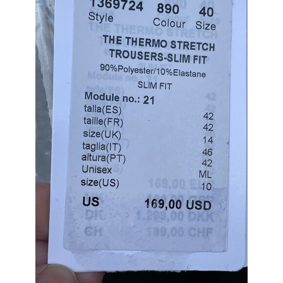 GOLFINO THE THERMO STRETCH TROUSERS-SLIM FIT size 10 - Picture 10 of 12
